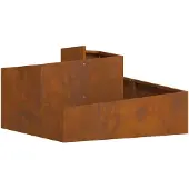 vidaXL Plantenbak Roestig 80 x 80 x 50 cm weervast staal