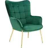 Notio Living Boris-Beklede Accent Stoel in Fluweel Groen
