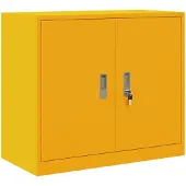 vidaXL Opbergkast Mosterdgeel 80 x 40 x 70 cm Staal