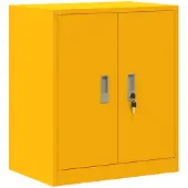vidaXL Opbergkast Mosterdgeel 60 x 40 x 70 cm Staal