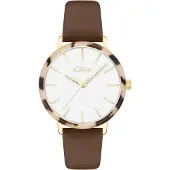 s.Oliver Analoog horloge bruin