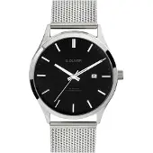 s.Oliver Analoog horloge zwart / zilver