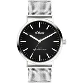 s.Oliver Analoog horloge zwart / zilver