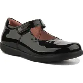 Geox NAIMARA G A Meisjes Leren Klittenbandschoen School Patent Zwart