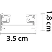 LumenXL 1,5 meter starterset voor 1-fase railverlichting - bruin