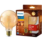 Philips LED filamentlamp amber G95 E27 60W