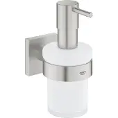 GROHE Start Cube Zeepdispenser met houder - supersteel (RVS look)