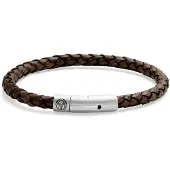 Lucleon Vintage Bruine Lederen Bolo Armband