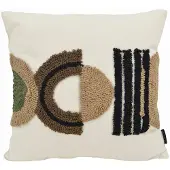 NOVÉE Embroidery boho brown | 45 x 45 cm | kussenhoes | katoen