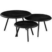 Starfurn salontafel ohio black 70 cm- set van 3