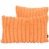 NOVÉE Sierkussen rosie rib oranje | 45 x 45 cm | polyester