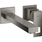 GROHE Wastafelmengkraan eurocube 2-gats wand 230 mm hard graphite geborsteld