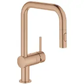 GROHE Minta - Keukenkraan met uittrekbare handdouche, geborsteld Warm Sunset 32322DL2