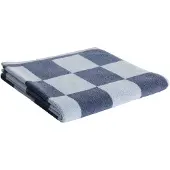 HAY Check badhanddoek 70x136 cm Steel blue