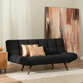 Livin24 Velvet slaapbank 1,5 persoons Timo zwart