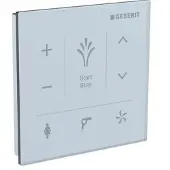 Geberit Wand bedieningspaneel voor AquaClean 87x93x10 cm Mera glas wit