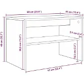 vidaXL TV Kast 60 x 35 x 40 cm Oudhout Bewerkt hout