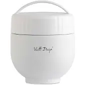 Vialli Design Fuori Thermos Maaltijd 680ml Wit met Bakje en Pelel