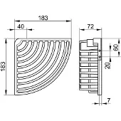 Keuco - Badkamer hoekplanchet, chroom 24944010100