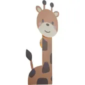 QAZQA Kinderwandlamp bruin incl. LED 3-staps dimbaar - Gigi de Giraffe