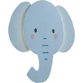 QAZQA Kinder wandlamp blauw incl. LED 3-staps dimbaar - Ellie the Elephant