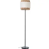 Brilliant Vloerlamp Waterlilly rotan met witte stof