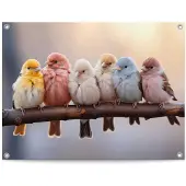 Reinders Tuinposter Tuinvogels - 60 x 80 - Canvas -