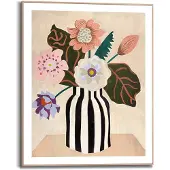 Reinders! Schilderij Funky Flowers - 50 x 40 - Hout -