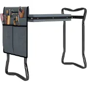 Outsunny Tuin Kniebank-Staal, schuim-58L x 28B x 49H cm-Grijs
