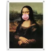 Reinders Tuinposter Mona Lisa - bubblegum - 80 x 60 - Canvas -