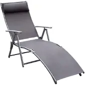 4Goodz Comfortabele zonnebed 7-standen textileen ligbed -