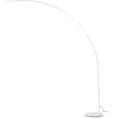 Ideal Lux Booglamp - vloerlamp Comet, wit / opaal, Woon-/ Eetkamer, metaal, Modern, booglamp