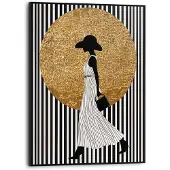 Reinders Schilderij Walking Lady - 40 x 30 - Hout -