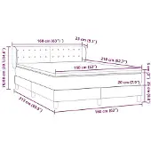 vidaXL Boxspringbed met matras, roze, 160x210 cm, fluweel