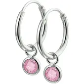 The Jewelry Collection oorhangers zirkonia zilver gerhodineerd