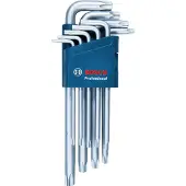 Bosch Professional - Torx Sleutelset - 9-Delig - S2 Staal - Opvouwbare Houder