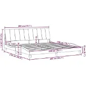 vidaXL Bedframe zonder matras "Hanko", taupe, 200x200 cm, gestoffeerd