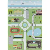 Muratap Play vloerkleed kinderkamer verkeer laagpolig 80x120 cm