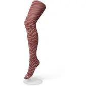 Bonnie Doon Dames Panty met Zebra Print 100 Denier maat S/M Oud Roze - Uitstekend Draagcomfort - Zebraprint - Dierenprint - Gladde Naden - Perfecte Pasvorm - Mesa Rose - BP211902.280