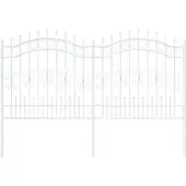 vidaXL Tuinhek KAMPEN 240 x 166 cm Mesh Poedercoated staal Wit