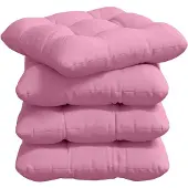 vidaXL Zitkussens 4 pcs Stof Roze 40 x 40 x 12 cm
