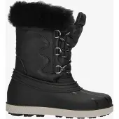 Snowfun gevoerde kinder snowboots met imitatiebont zwart maat 36/37