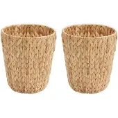 vidaXL Afvalpapierbakken 2 pcs Naturel 26 x 26 x 29 cm Waterhyacint