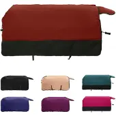 vidaXL Paardendeken Bordeaux en zwart 85 cm Polyester