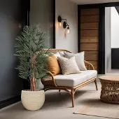 Maxifleur Kunstplanten Raphis Kunstpalm 125cm UV in pot