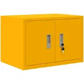 vidaXL Opbergkast Mosterdgeel 60 x 40 x 40 cm Staal
