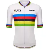 Santini - UCI World Champion Jersey - Fietsshirt XS, wit