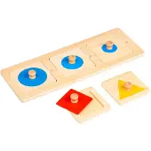 Educo Educatief speelgoed 'Eerste Vormenpuzzels' - Sensorisch speelgoed 1 jaar - Spelend leren Motoriek - Houten speelgoed
