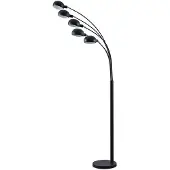 LINDBY Vloerlampe , Jewa, Zwart, Woonkamer, Metaal, Modern