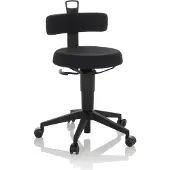 Hjh OFFICE Werkkruk / balansstoel TOP WORK FLEX stof zwart